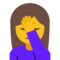 Person Facepalming emoji on Google